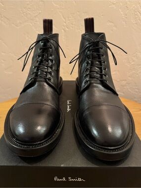 Paul Smith Men's Black Leather 'Newland' Boots